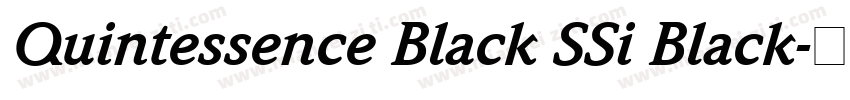 Quintessence Black SSi Black字体转换